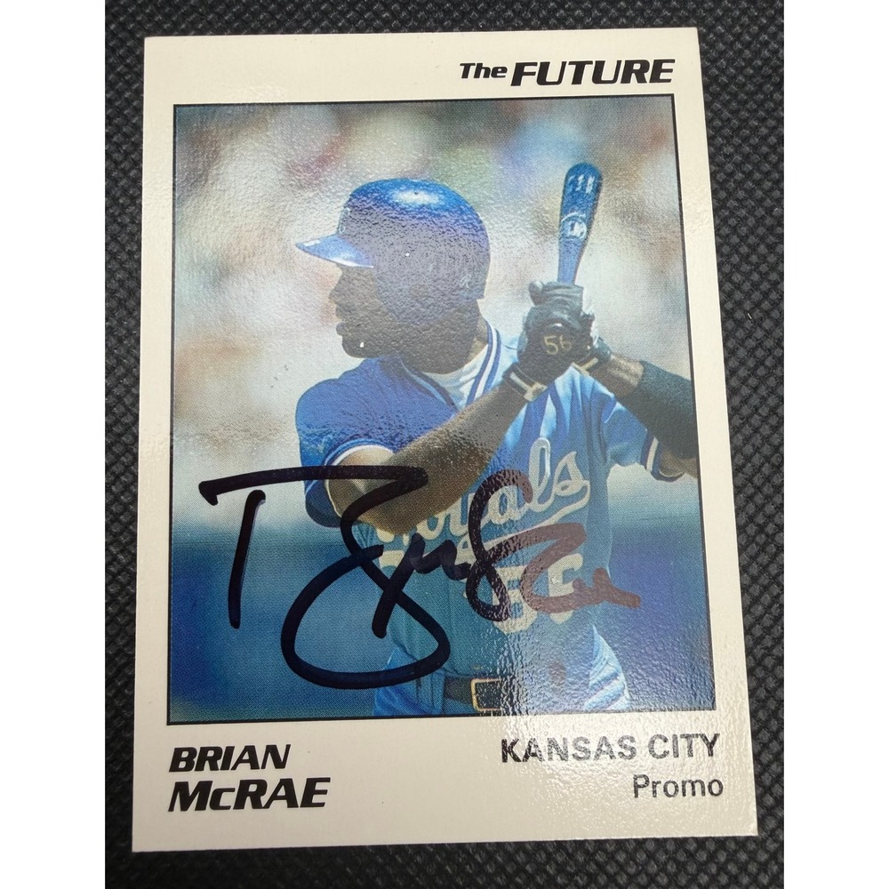 Brian McRae Kansas City Royals 1991 Star Co Promo Signed Autograph Card 1/200